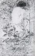 A Rose and a Back Etching, Carl Larsson